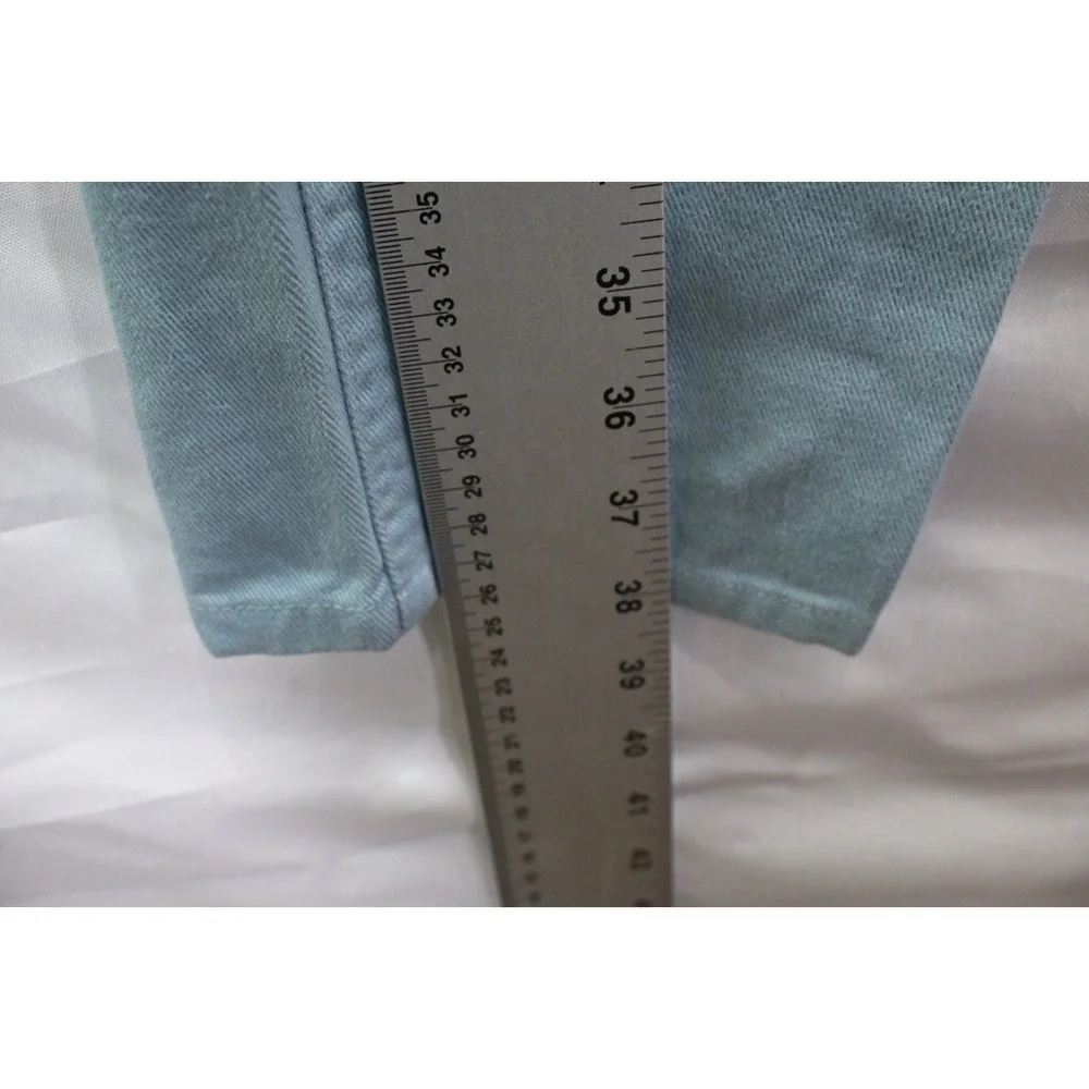 Vintage Petite Sophisticate Y2K High Rise Mom Jeans Light Blue Denim Womens 6